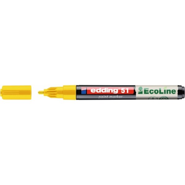 Marker olejowy na bazie wody e-51 EDDING EcoLine, 1-2mm, żółty
