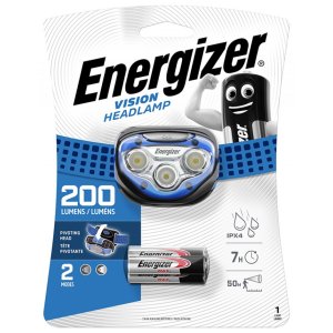 Latarka czołowa ENERGIZER Headlight Vision  +  3szt. baterii AAA, niebieska