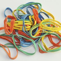 Gumki krzyżowe Q-CONNECT, 0,1kg, średnica 50mm, mix kolorów