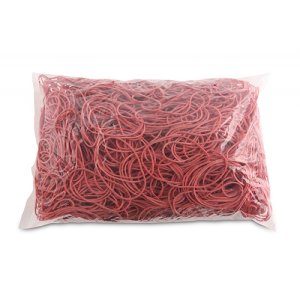 Gumki recepturki OFFICE PRODUCTS, średnica 60mm, 1,5x1,5mm, 60% kauczuku, 1000g, zgrzewka, czerwone