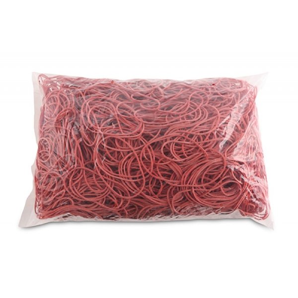 Gumki recepturki OFFICE PRODUCTS, średnica 60mm, 1,5x1,5mm, 60% kauczuku, 1000g, zgrzewka, czerwone