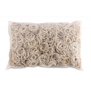 Gumki recepturki OFFICE PRODUCTS, średnica 25mm, 1,5x1,5mm, 60% kauczuku, 1000g, zgrzewka, białe