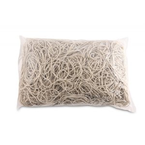 Gumki recepturki OFFICE PRODUCTS, średnica 50mm, 1,5x3mm, 60% kauczuku, 1000g, zgrzewka, białe