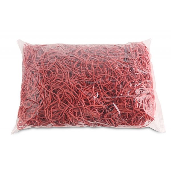Gumki recepturki OFFICE PRODUCTS, średnica 50mm, 1,5x1,5mm, 60% kauczuku, 1000g, zgrzewka, czerwone