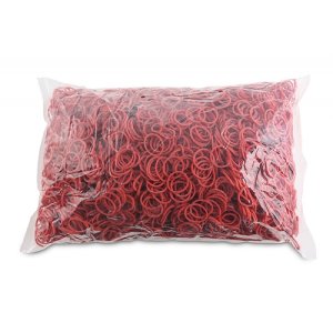 Gumki recepturki OFFICE PRODUCTS, średnica 20mm, 1,5x1,5mm, 60% kauczuku, 1000g, zgrzewka, czerwone
