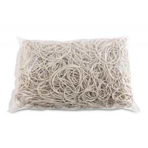 Gumki recepturki OFFICE PRODUCTS, średnica 70mm, 1,5x1,5mm, 60% kauczuku, 1000g, zgrzewka, białe
