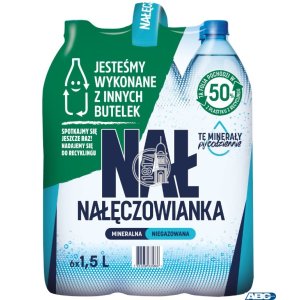 Woda NAŁĘCZOWIANKA niegazowana 1.5L butelka PET zgrzewka 6 szt. KAUCJA