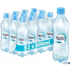 Woda KROPLA BESKIDU niegazowana 0.5L butelka PET zgrzewka 12 szt. KAUCJA