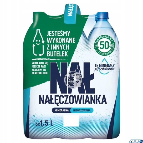Woda NAŁĘCZOWIANKA niegazowana 1.0L butelka PET zgrzewka 6 szt.