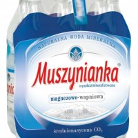 Woda MUSZYNIANKA 1.5L średnionasycona CO2 zgrzewka 6 szt. KAUCJA