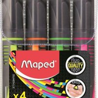 Zakreślacz FLUO PEPS max mix kolorów 4szt etui pud. z zaw. MAPED 742947