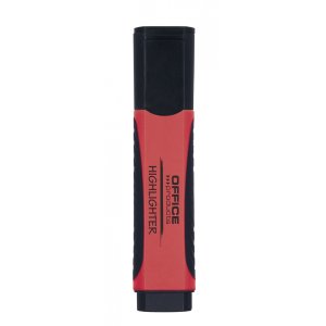Zakreślacz OFFICE PRODUCTS z gumowym uchwytem, 2-5mm, czerwony