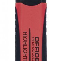Zakreślacz OFFICE PRODUCTS z gumowym uchwytem, 2-5mm, czerwony