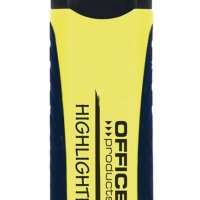 Zakreślacz OFFICE PRODUCTS z gumowym uchwytem, 2-5mm, żółty