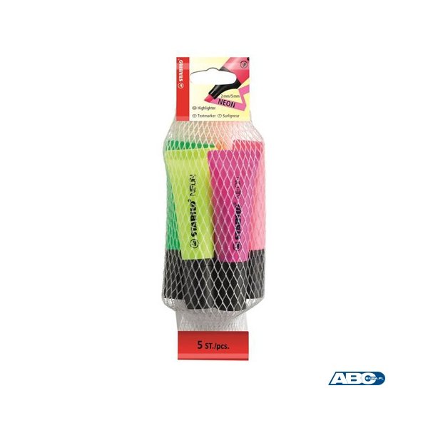 Zakreślacz STABILO neon komplet 5szt. 72/5-2