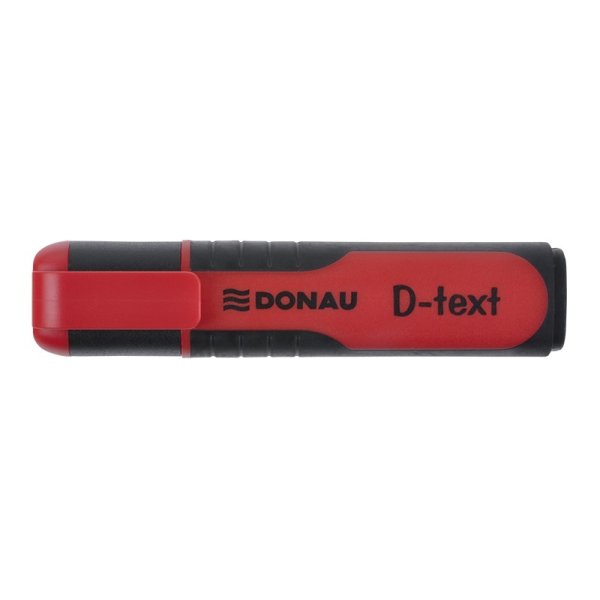 Zakreślacz DONAU D-Text, 1-5mm (linia), eurozawieszka, czerwony