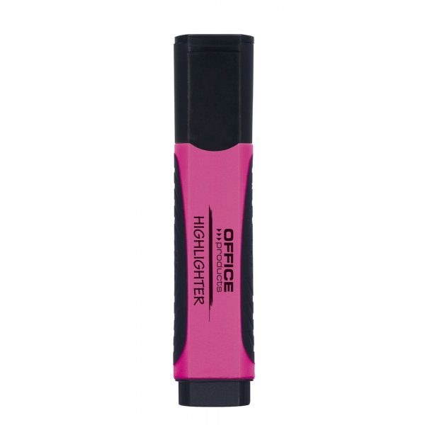 Zakreślacz OFFICE PRODUCTS z gumowym uchwytem, 2-5mm, różowy