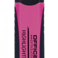 Zakreślacz OFFICE PRODUCTS z gumowym uchwytem, 2-5mm, różowy