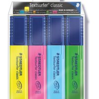 Zakreślacze TOPSTAR 4 kolorów etui STAEDTLER 364WP4
