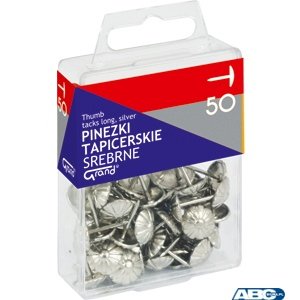 Pinezki srebrne tapicerskie 50szt 110-1483 GRAND
