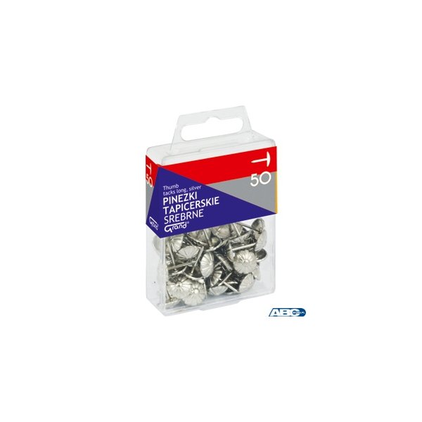 Pinezki srebrne tapicerskie 50szt 110-1483 GRAND