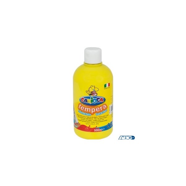 Farba tempera 500 ml, żółta CARIOCA 170-2366/170-2652