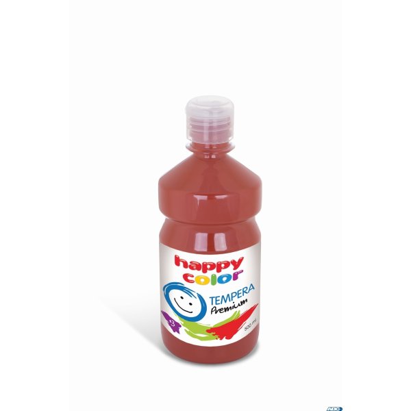 Farba tempera Premium 500ml, ciemnobrązowy, Happy Color HA 3310 0500-75