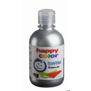 Farba Tempera Premium 300ml, srebrny, Happy Color HA 3310 0300-81