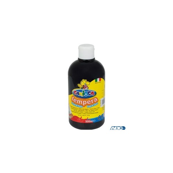Farba tempera 500 ml, czarna CARIOCA 170-2358/170-2649