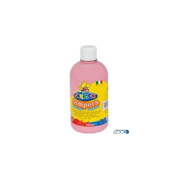 Farba tempera 500 ml, różowa CARIOCA 40427/09
