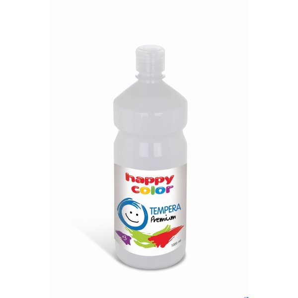 Farba tempera Premium 1000ml, biały, Happy Color  HA 3310 1000-0