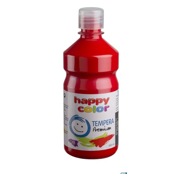 Farba tempera Premium 500ml, czerwony, Happy Color HA 3310 0500-2