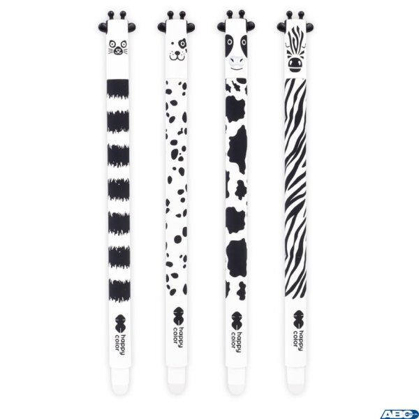 Długopis wymazywalny BLACK&WHITE, 0.5mm, niebieski,  Happy Color HA 4120 01BW-3
