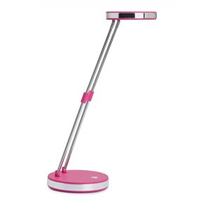 Lampka LED na biurko MAULpuck, 5W, składana, różowa