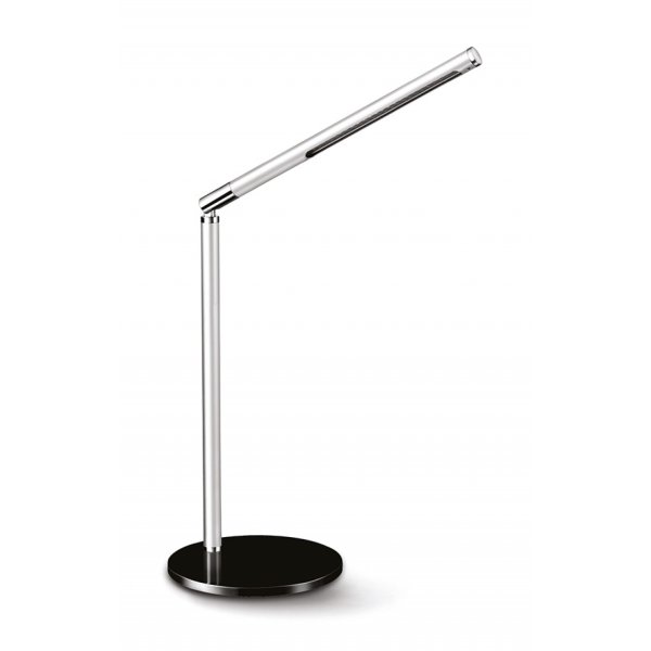 Lampka na biurko CEP CLED-100, 3W, ze ściemniaczem, srebrno-czarna