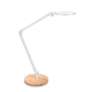 Lampka na biurko CEP CLED-0350, Giant, biały z el. drewna