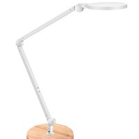 Lampka na biurko CEP CLED-0350, Giant, biały z el. drewna