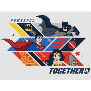 Malowanie po numerach IDEYKA, 30x40 cm, Super Friends: Powerful Together, 1 szt.