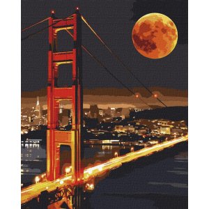 Malowanie po numerach IDEYKA, 40x50 cm, golden gate, 1 szt.,w pudełku