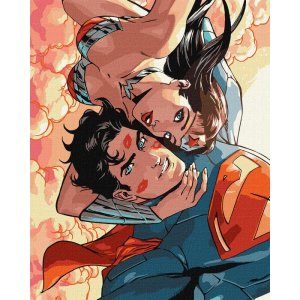 Malowanie po numerach IDEYKA, 40x50 cm, Wonder Woman: Uściski, 1 szt.