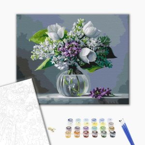 Malowanie po numerach BRUSHME, 40x50 cm, wiosenna radość, 1 szt., w pudełku