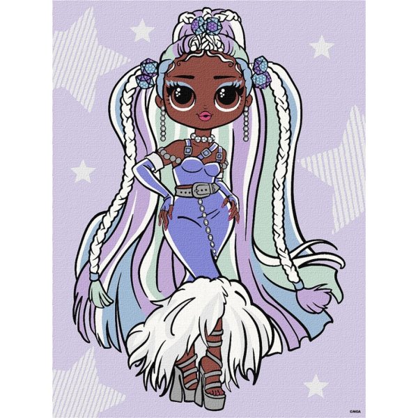 Malowanie po numerach IDEYKA, 30x40cm, L.O.L. Surprise! Fashion Lady, 1 szt., w pudełku