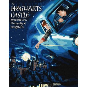 Malowanie po numerach IDEYKA, 40x50cm, metallic, Harry Potter: Lot samochodem, 1 szt.