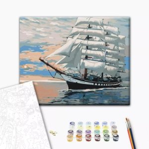 Malowanie po numerach BRUSHME, 40x50 cm, wiatr w żagle, 1 szt., w pudełku
