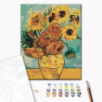 Malowanie po numerach BRUSHME, 40x50 cm, Słoneczniki Van Gogh, 1 szt., w pudełku