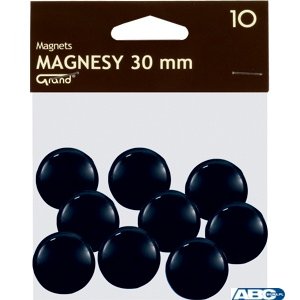 Magnes 30mm GRAND, czarny, 10 szt 130-1694