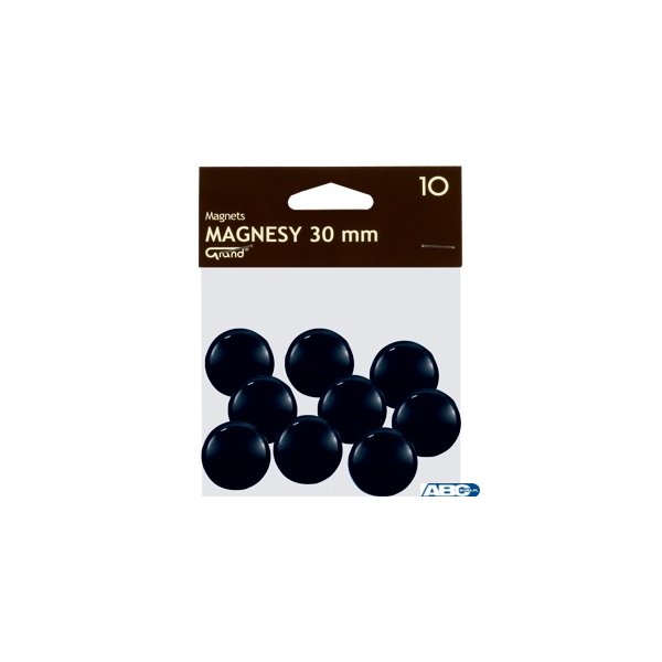 Magnes 30mm GRAND, czarny, 10 szt 130-1694