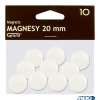 Magnes 20mm GRAND, biały, 10 szt 130-1689