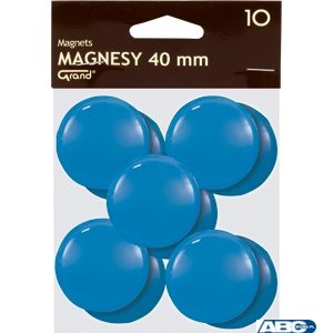 Magnes 40mm GRAND, niebieski, 10 szt 130-1702
