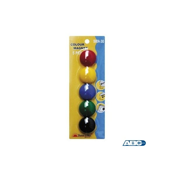 Magnesy ARGO kolorowe WF-30 opakowanie 5sztuk SRH-30